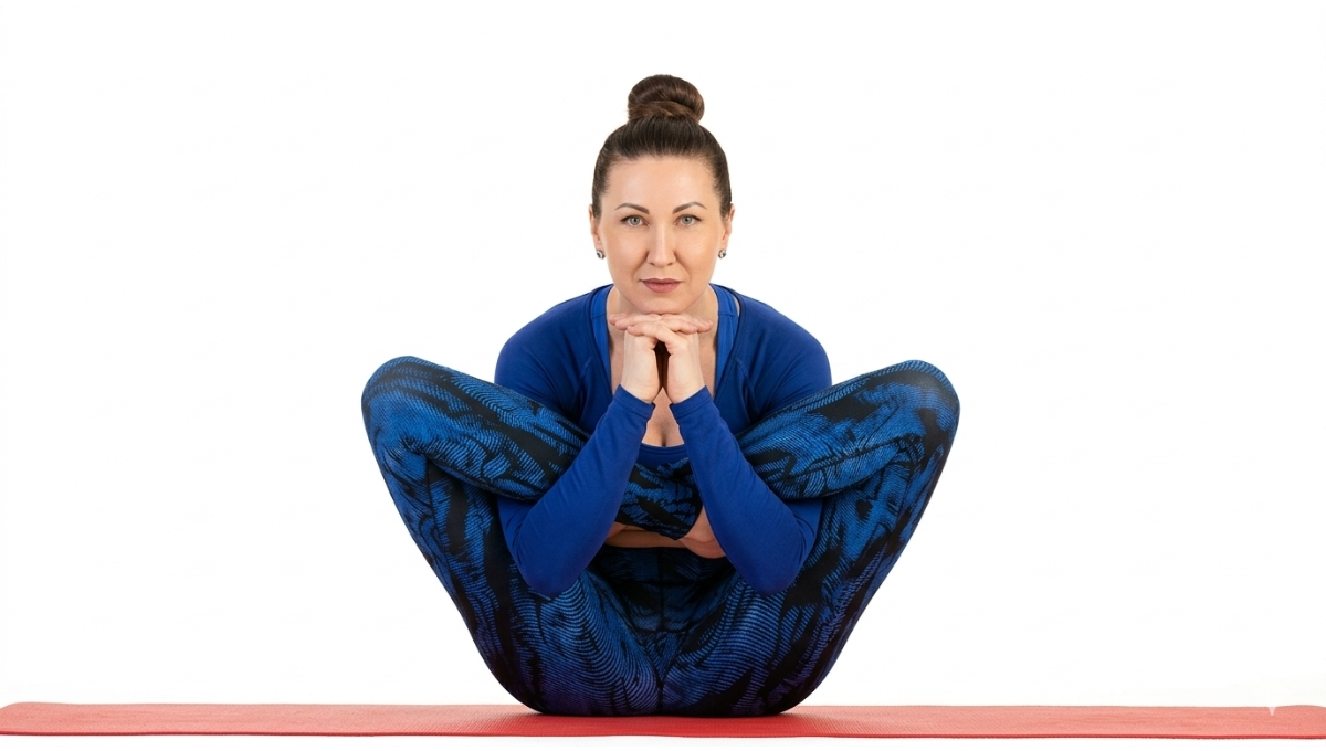 we will learn about amazing pose which is Garbha Pindasana